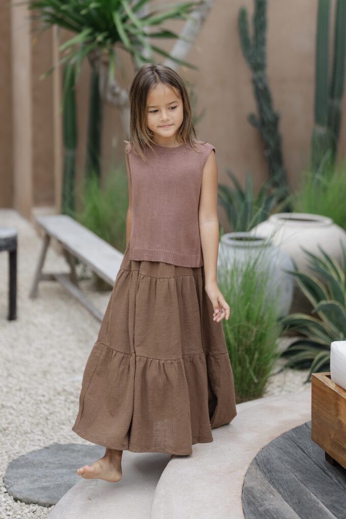 Vest Dress - Brown