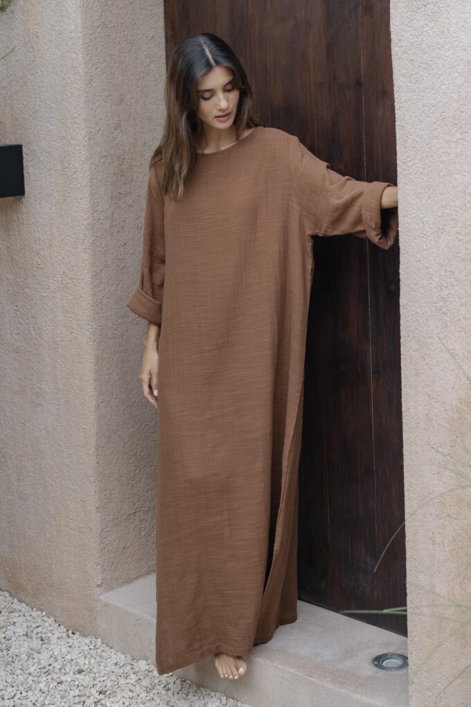 Women’s Lounge Kaftan - Cinnamon - Image 2