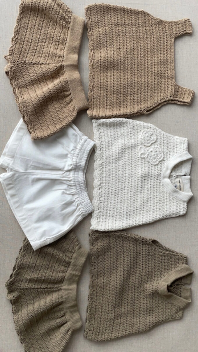 Taupe Crochet Set - Image 2