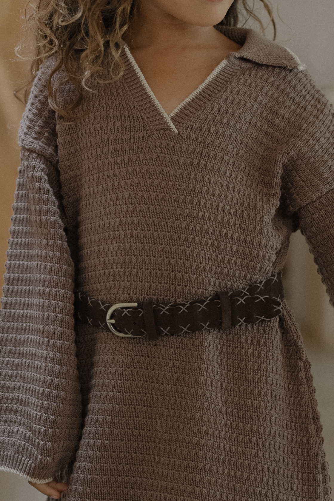 Collar Kaftan - Mocha - Image 3
