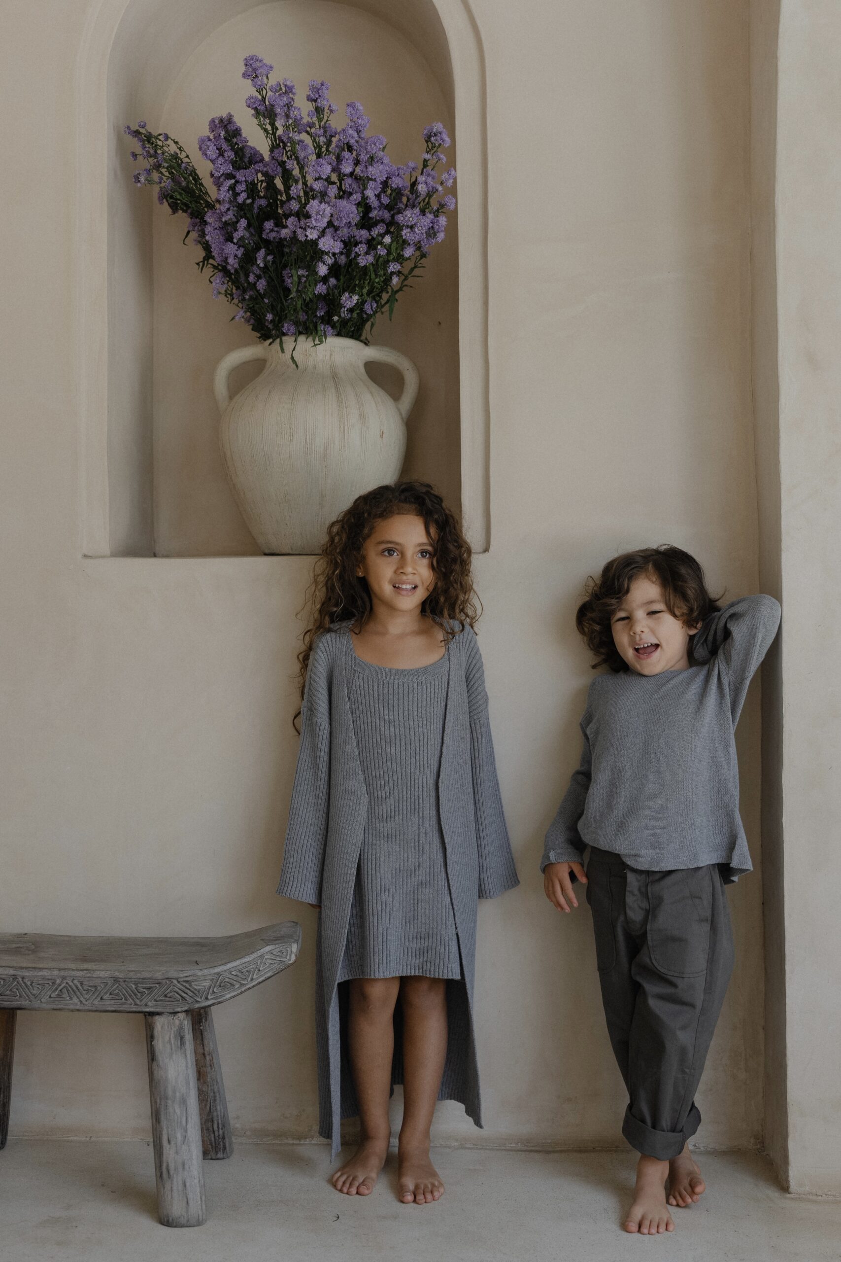 Cozy Bisht Kaftan - Dove Grey - Image 4